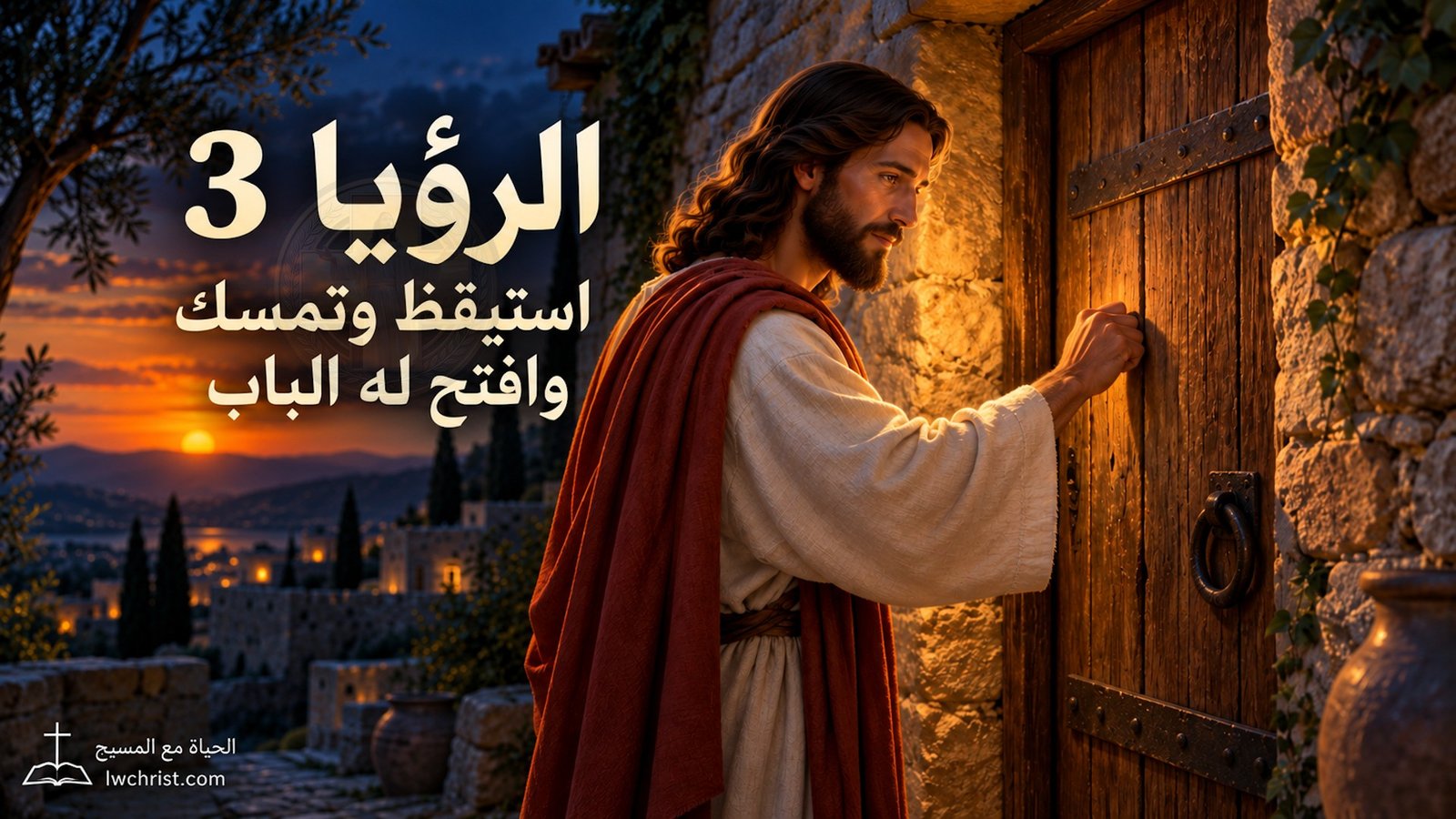 الرؤيا 3: رسائل المسيح إلى ساردس وفيلادلفيا ولاودكية - استيقظ وتمسك وافتح له الباب (شرح وتفسير كامل)