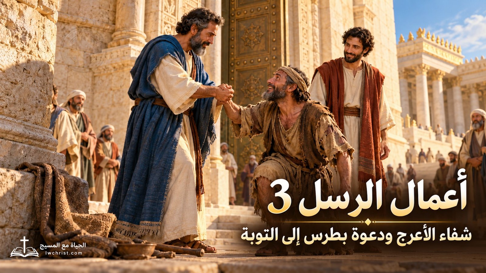 أعمال الرسل 3: شفاء الأعرج ودعوة بطرس إلى التوبة — قوة المسيح وباب الرجوع إليه (شرح وتفسير كامل)